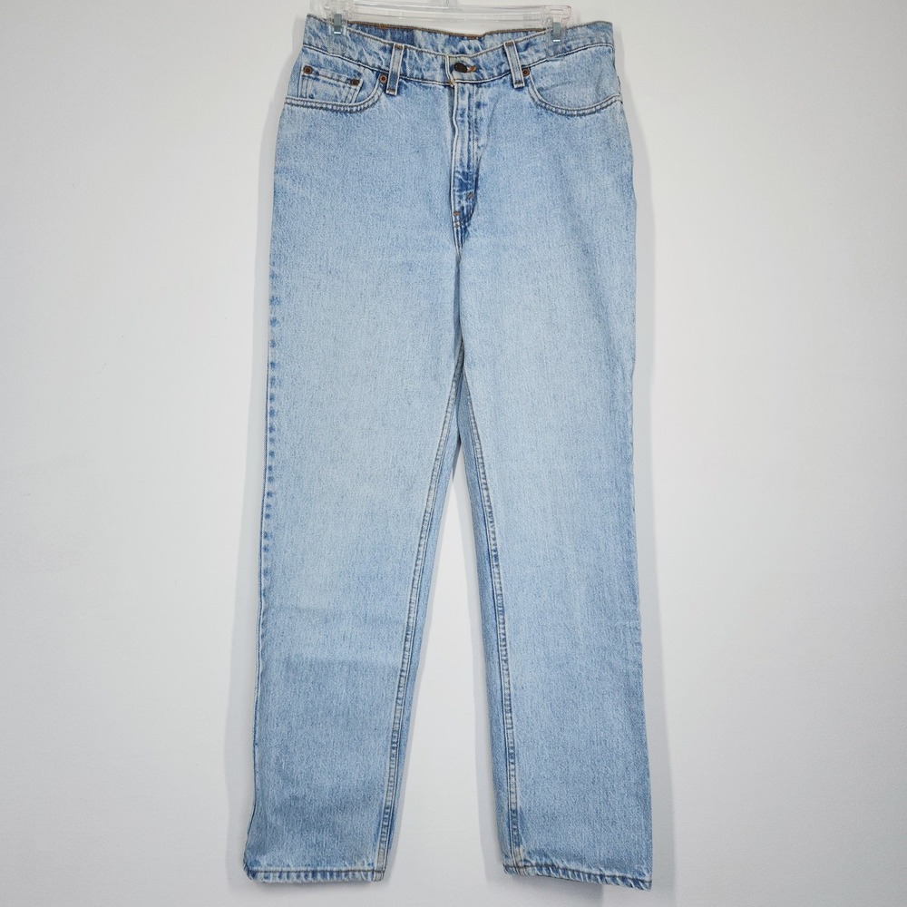 Vintage Levi's 512 Jeans Womens Teen 11 Straight USA Light Wash High Rise Slim